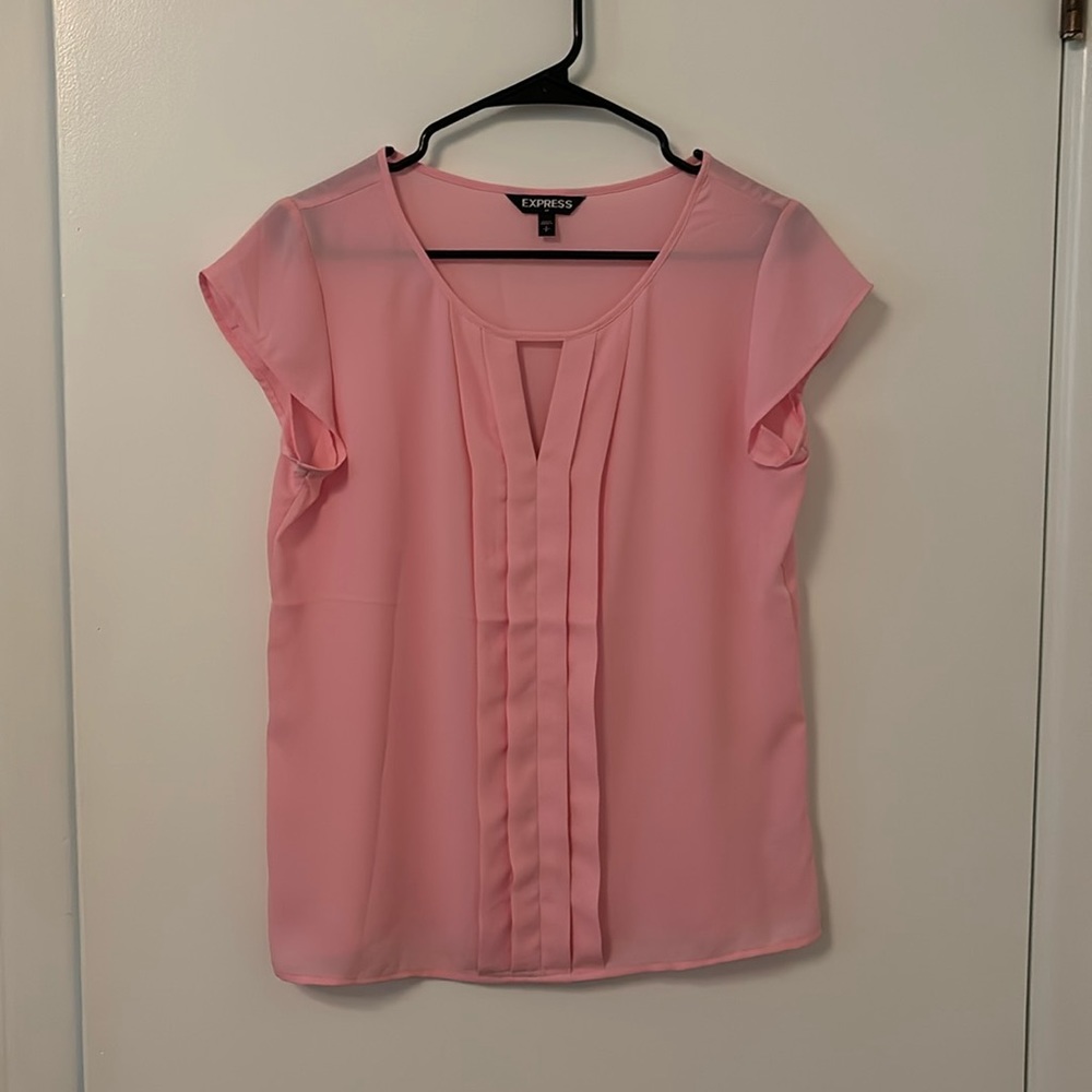 Express pink sheer blouse